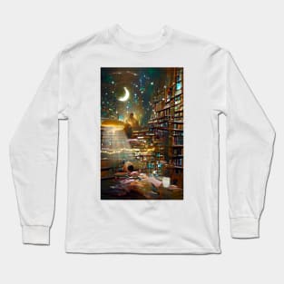 Moonlight Library | National library week | literacy week Long Sleeve T-Shirt